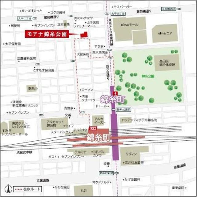 モアナ錦糸公園の地図