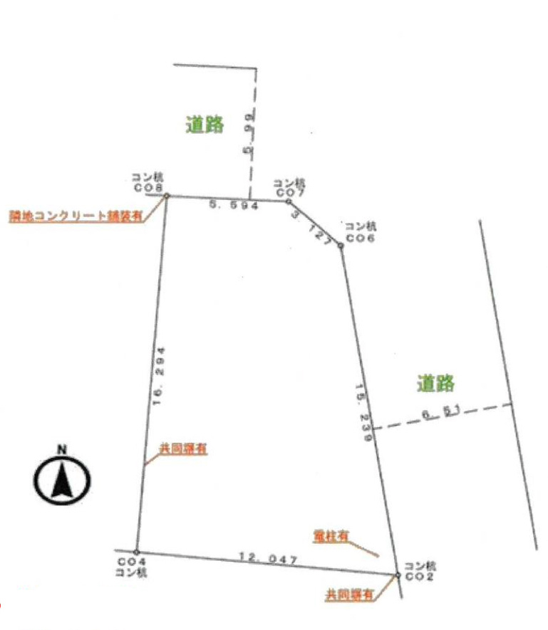 大府市吉川町２丁目　売り土地の区画図