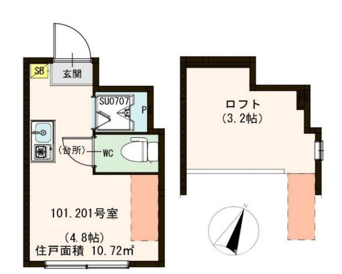 豊島区池袋２丁目のアパートの間取り|
