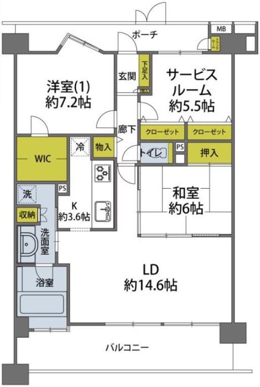 コスモステージひばりヶ丘アミュージアの間取り