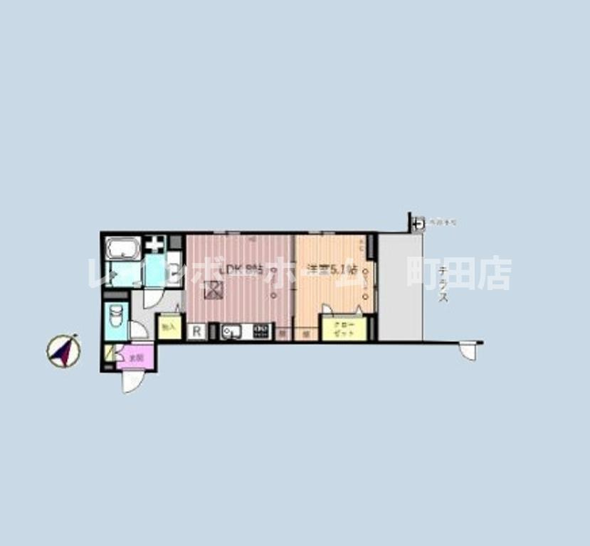 リベリオス相模大野壱番館※初期費用分割後払いサービス利用可能物件の間取り