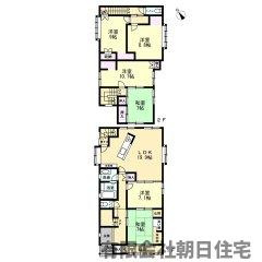 【間取り】 | 東津田町中古戸建 | 6LDKのゆったりとした間取りです。