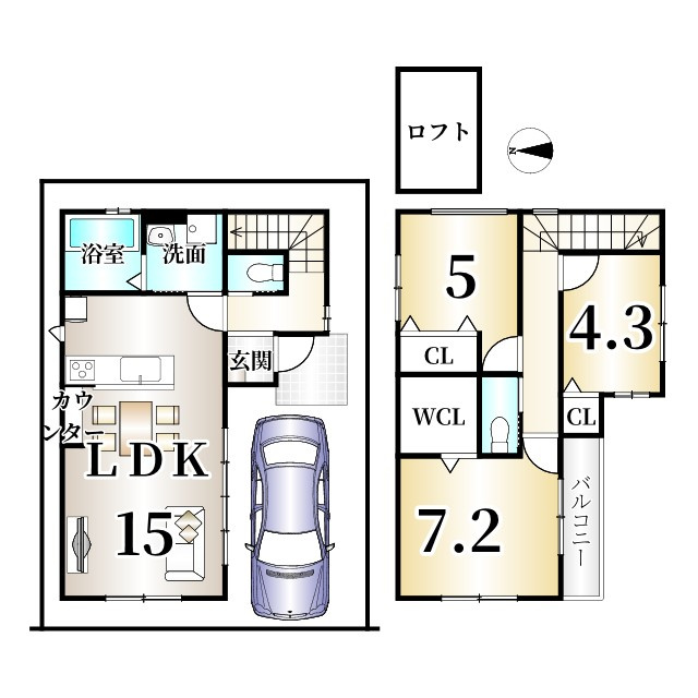 深草加賀屋敷町の間取り