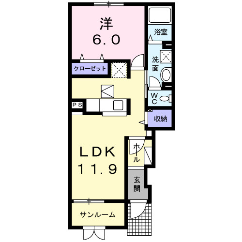 ローレルＮＳⅥの間取り