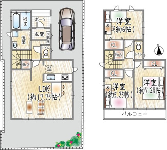 【間取り】 | 西多田2丁目