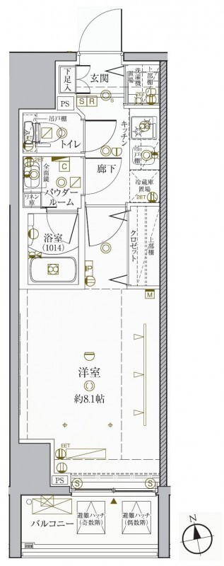 クレイシア秋葉原EASTの間取り