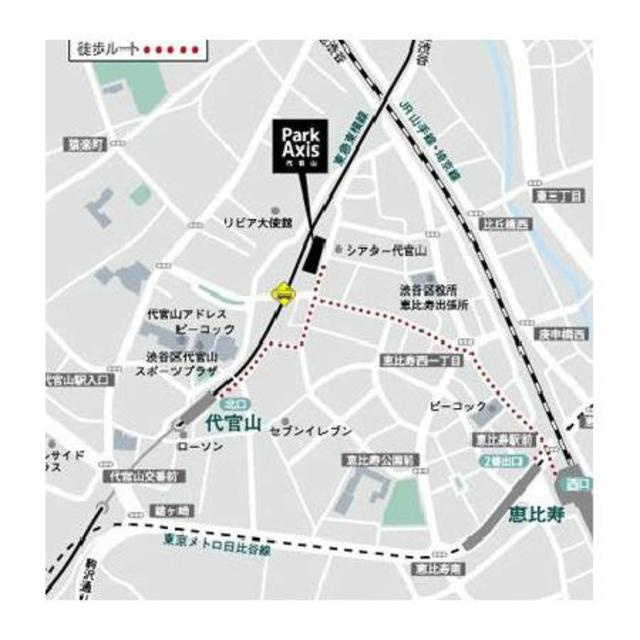 パークアクシス代官山の地図
