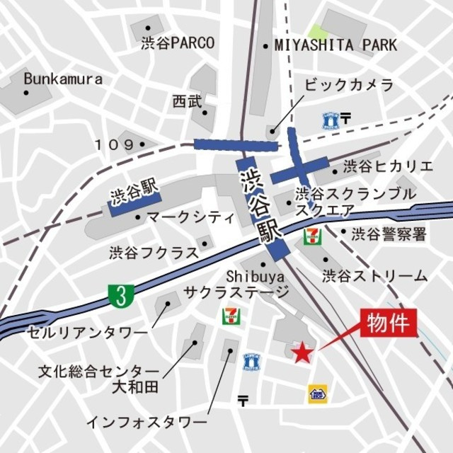 パークアクシス渋谷桜丘ウエストの地図