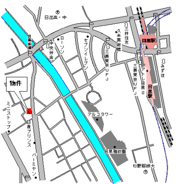 ＭＦＰＲコート目黒南の地図