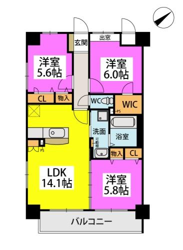 【間取り】 | シグレア下大利