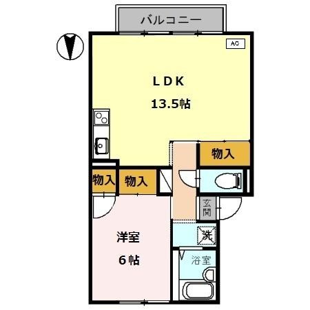 メゾン堀川B棟の間取り