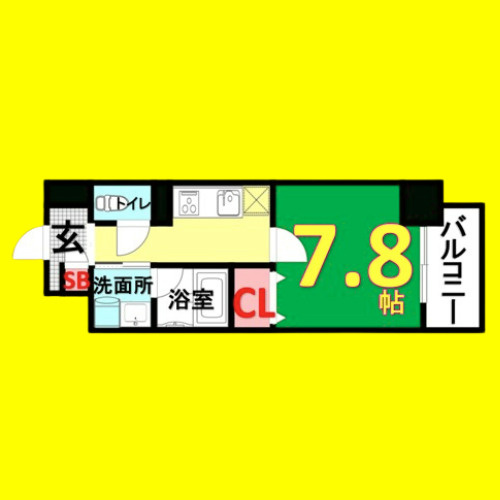 リヴシティ浅間町　名古屋市賃貸　仲介手数料無料の間取り
