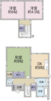 【間取り】 | 安浦町安登西八丁目　戸建 | 3DK