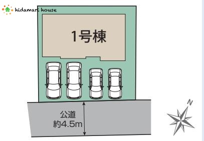 北本市西高尾4丁目　新築戸建　ブルーミング01の区画図