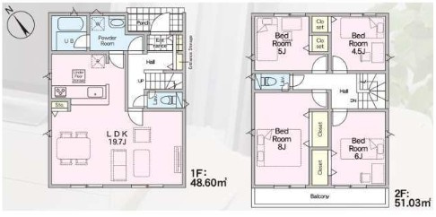 【間取り】 | Cradle garden鴻巣市筑波第5 Ⅱ期 新築住宅 | ≪1号棟≫