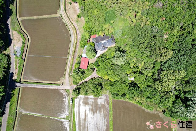 市貝町古家付き土地の土地図