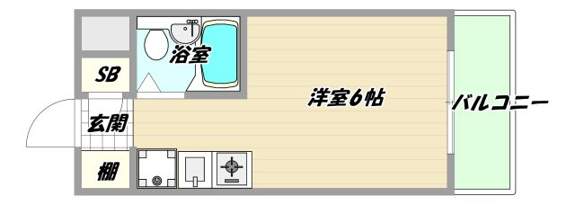 大阪市淀川区東三国６丁目の賃貸マンションの間取り