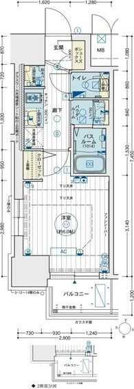 エステムコート名古屋新栄アクシスの間取り