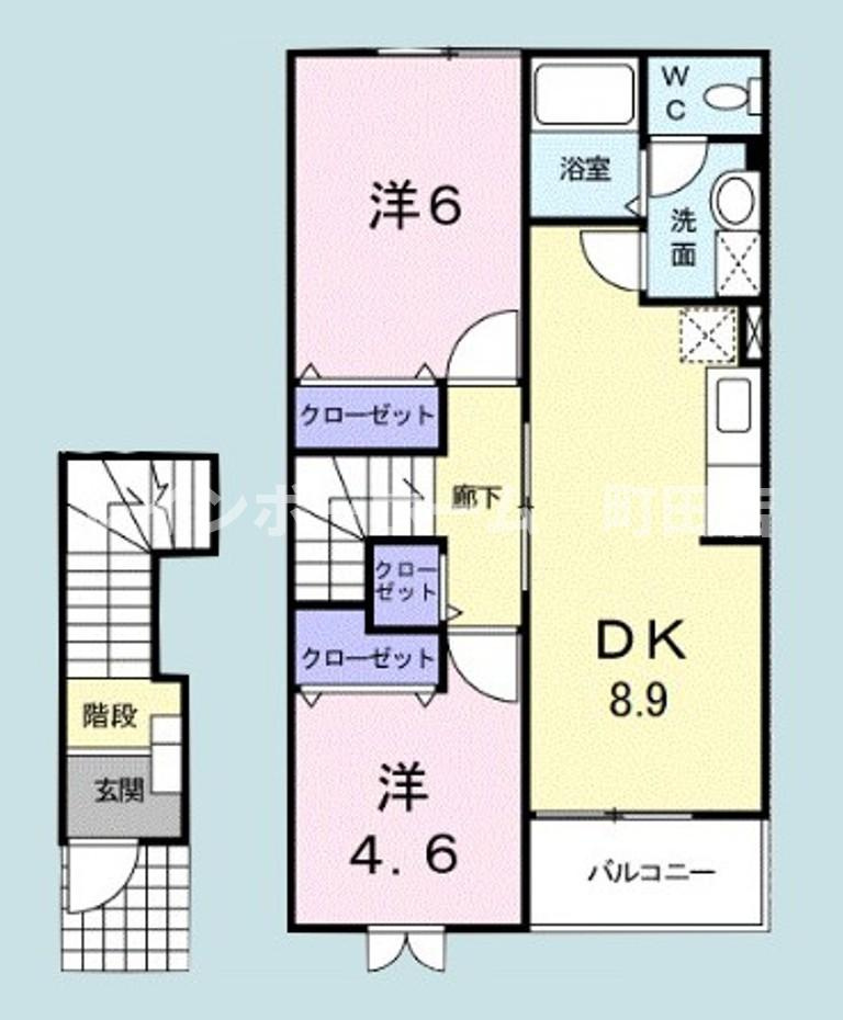 ア・ラ・モードＣ※初期費用分割あと払いサービス利用可能物件の間取り
