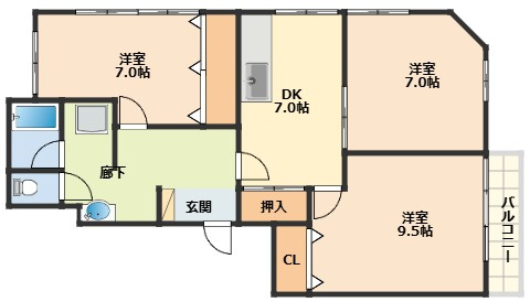 プレゼンス浜の宮の間取り
