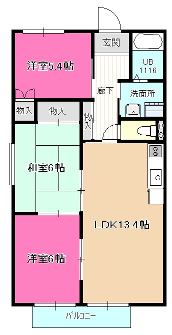 シャトル古城の間取り