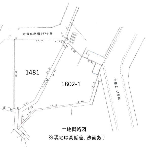 あきる野市二宮　中古戸建の区画図