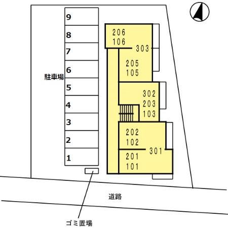 フラット明大前の区画図