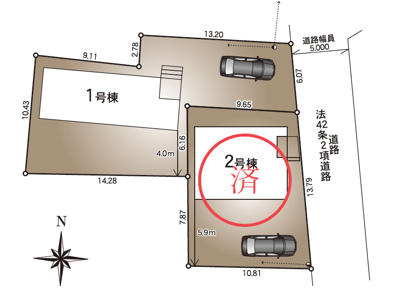 【区画図】 | Cradle garden　大玉村玉井第６　１号棟