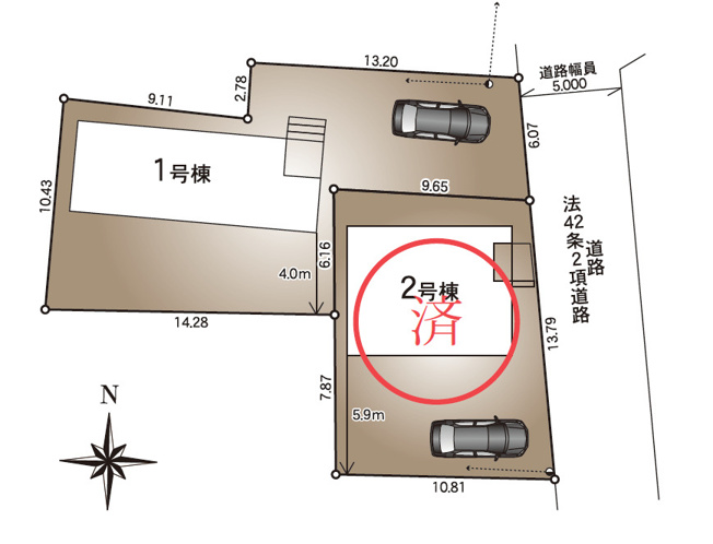 【区画図】 | Cradle garden　大玉村玉井第６　１号棟