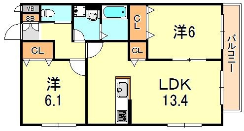 ヘーベルマンション大久保2の間取り