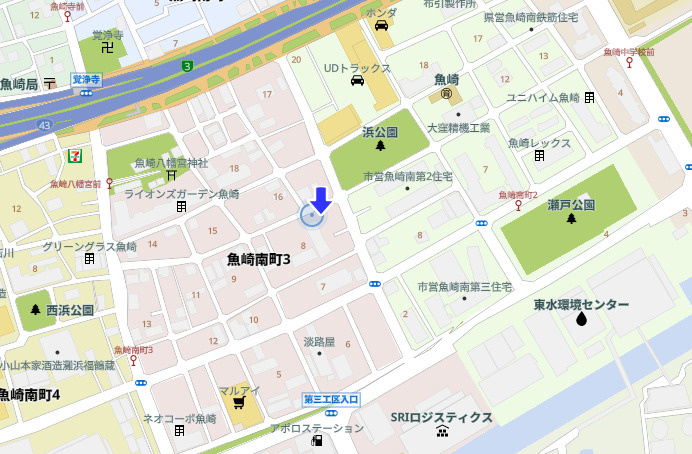 神戸市東灘区魚崎南町3丁目　中古戸建の地図