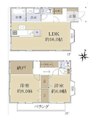 神戸市東灘区西岡本6丁目　中古戸建の間取り|前面道路6.4m！車の出し入れもスムーズです♪