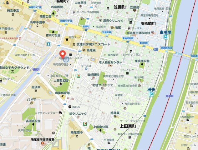 モンセーヌ西宮鳴尾の地図