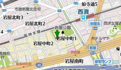 神戸市灘区岩屋中町1丁目　中古戸建の地図