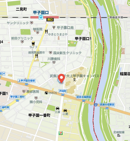 ヒューマンズ甲子園口の地図