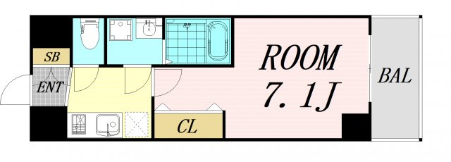 S-RESIDENCE高井田central　仲介手数料無料の間取り