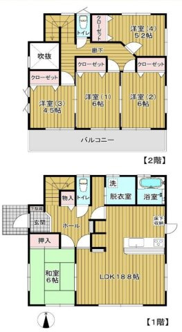 【間取り】 | 行田市谷郷2丁目　中古戸建