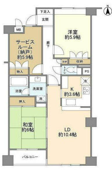 東急ドエルアルス小岩の間取り