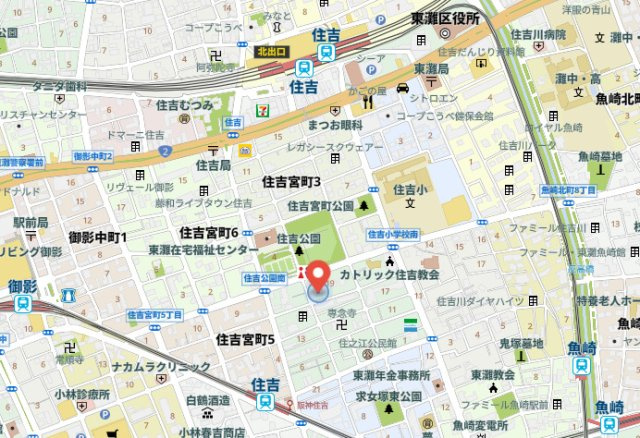 コスモ住吉川の地図