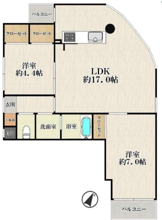 コスモ住吉川の間取り|阪神住吉駅徒歩5分＆JR住吉駅徒歩9分の好立地♪