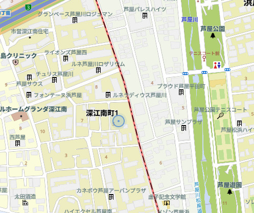 神戸市東灘区深江南町1丁目　テラスハウスの地図