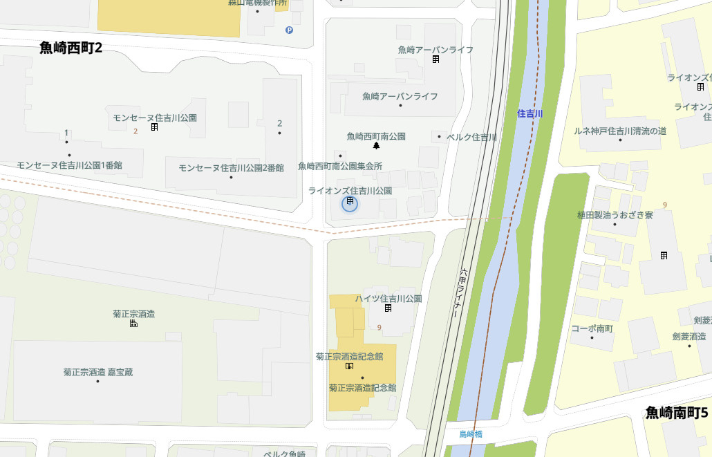 ライオンズマンション住吉川公園の地図