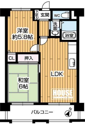 甲南グランドハイム本山の間取り|福池小学校まで徒歩2分