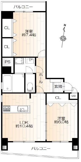 サンコート住吉駅前の間取り|2WAYアクセス可能