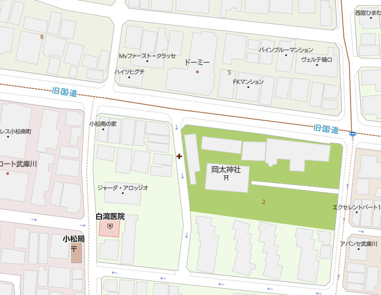 西宮市小松南町2丁目　中古戸建の地図