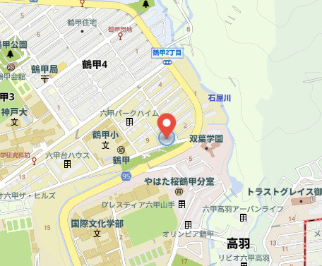 ヴェルビュ六甲山手の地図