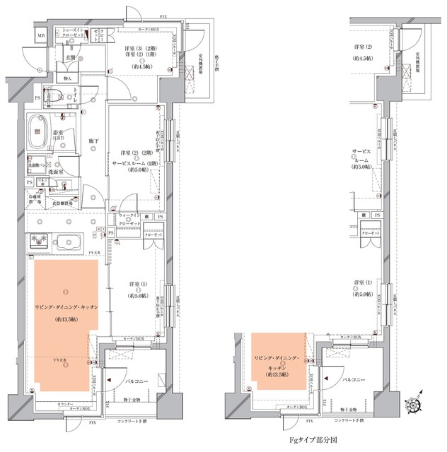 Ｏｐｕｓ　ｒｅｓｉｄｅｎｃｅ　Ｍｅｇｕｒｏ　Ｓｅｎｚｏｋｕの間取り
