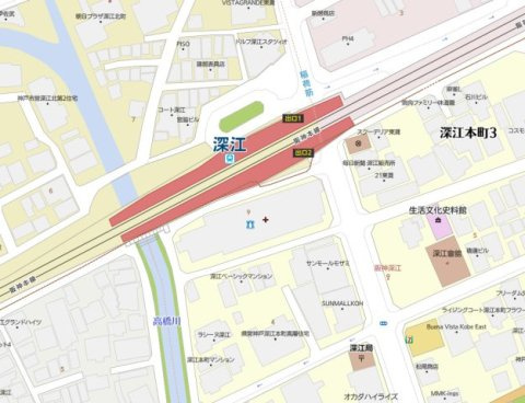 深江駅前ビルの地図
