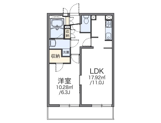 レオパレスリバティハイムの間取り