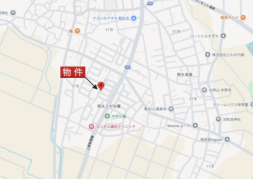 鈴鹿市稲生こがね園の地図|広域Map